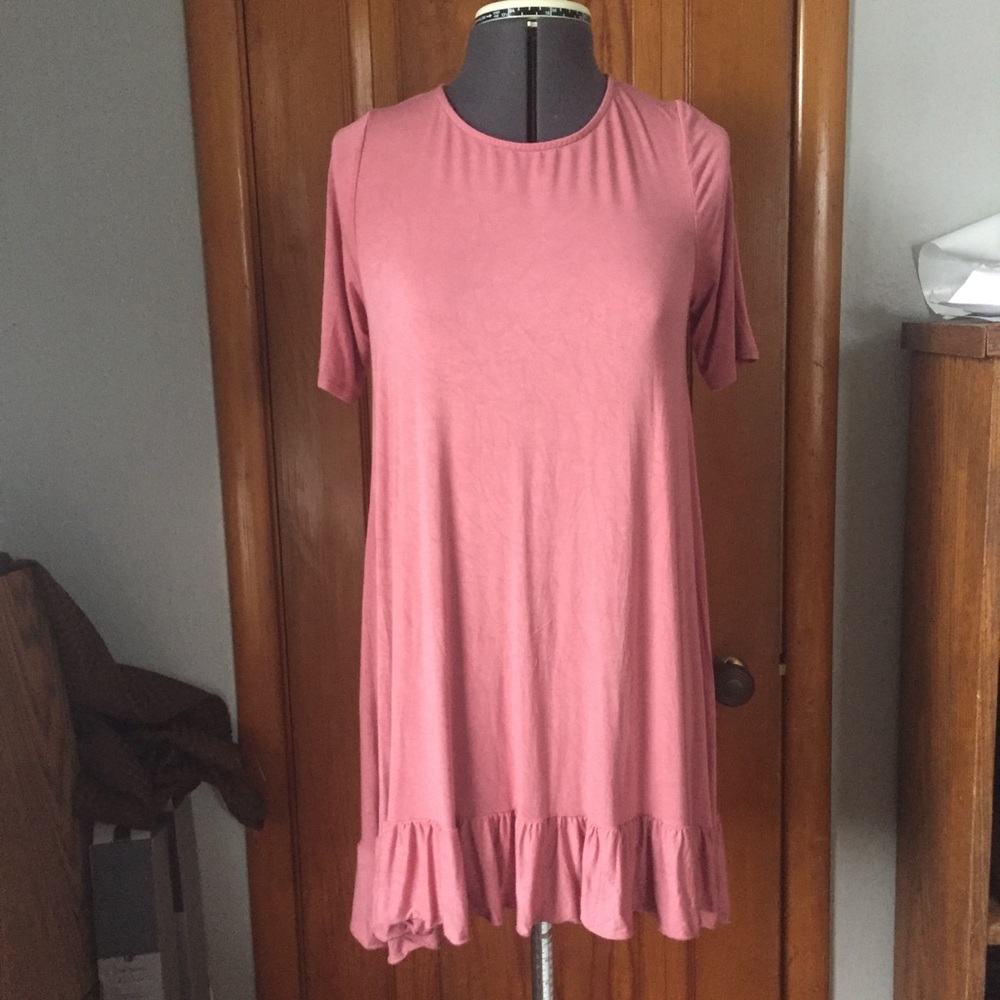 Agnes and Dora ruffle tunic Small blush Dress/top